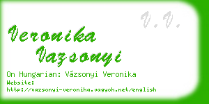 veronika vazsonyi business card